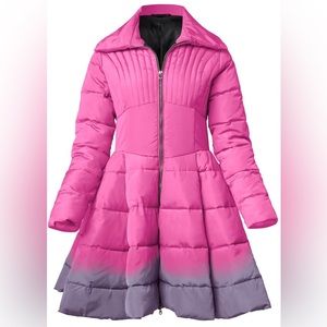 Ombre Peplum Puffer Coat (Pending USPS tracking)
